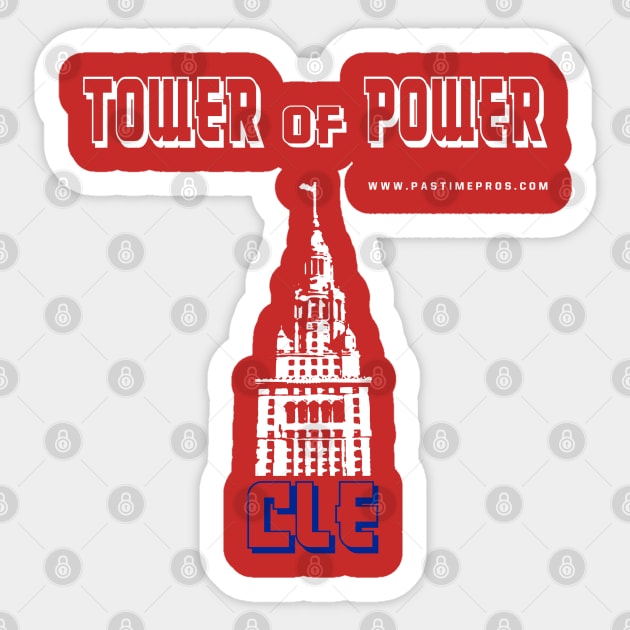 Tower of Power Cleveland Ohio Terminal Tower Sticker by Pastime Pros